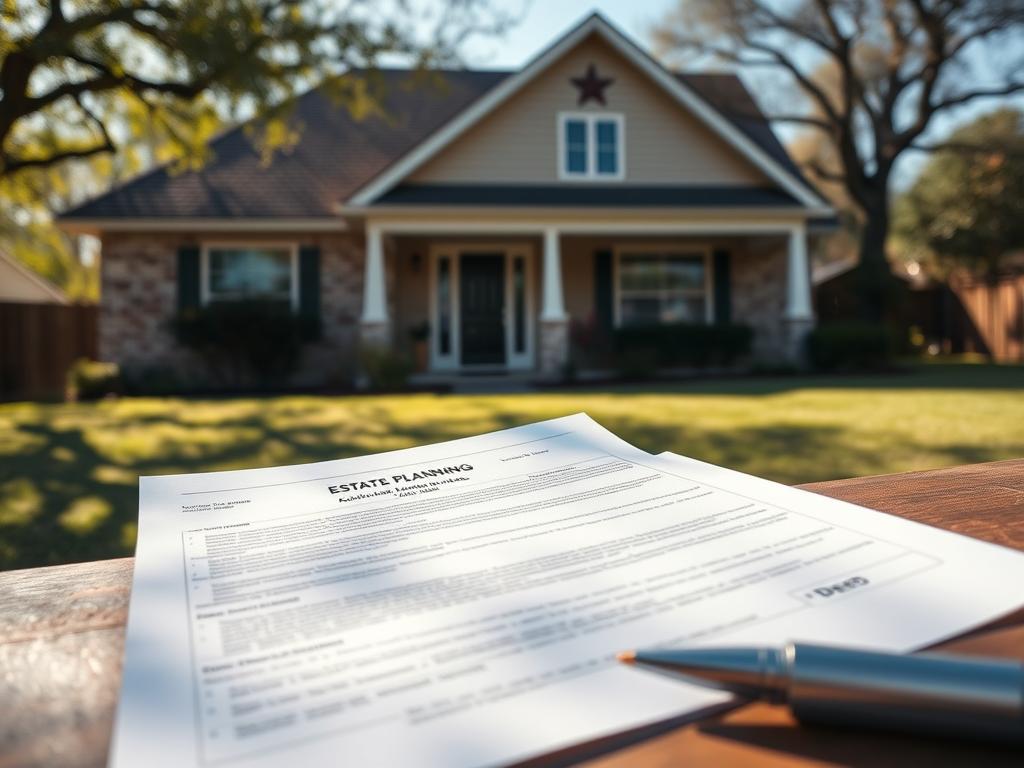 Texas home with estate planning documents showing how to avoid medicaid estate recovery in texas