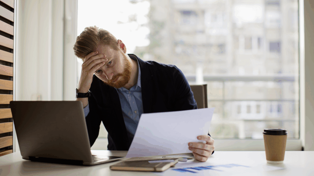 man worried - Types of Bankruptcies in Texas
