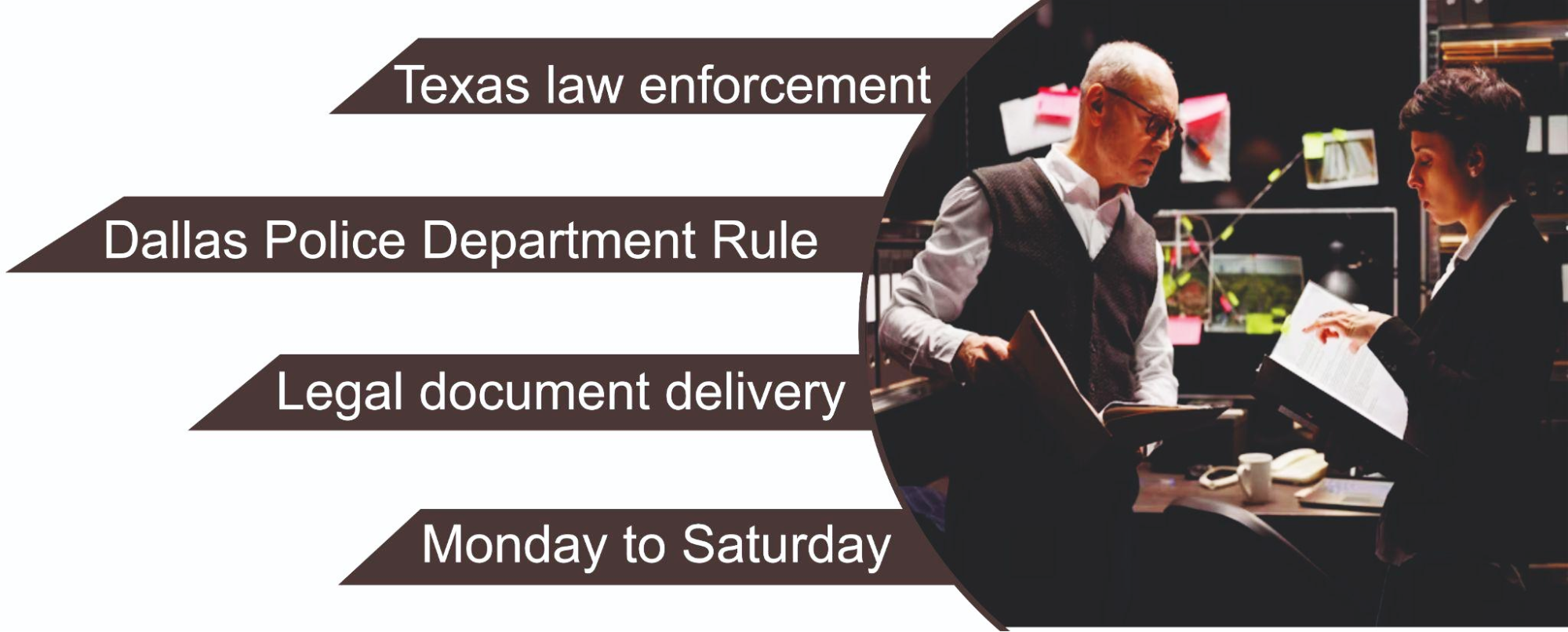 Texas law enforcement - dallas police department rule document delivery to saturday.