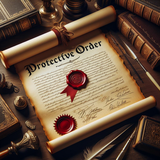 A document with the word protective order on top of it.