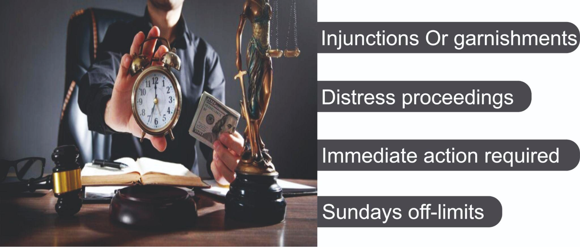 An image of a man holding a clock.