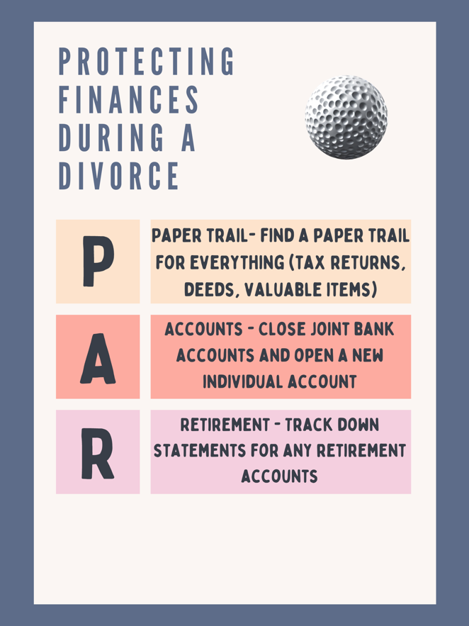 Protecting finances during a divorce.