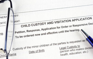 child custody application documents;