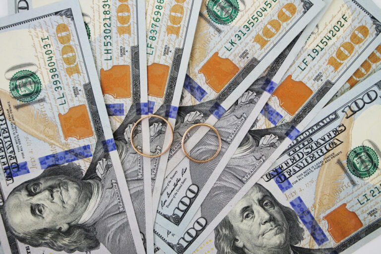 Money for a wedding, a marriage contract, divorce