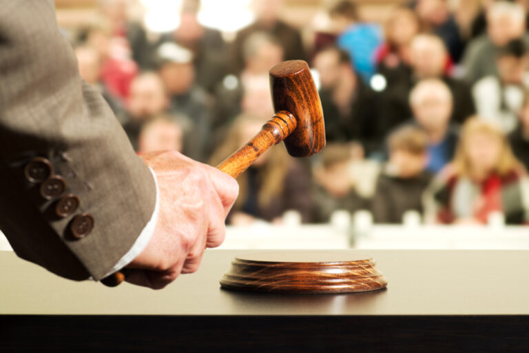 auction bid sale judgment mallet with judge and public, abstract of judgement texas
