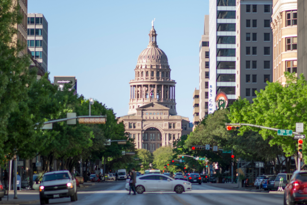 Austin, Texas / United States of America - March 17, 2019: A View of the Capitol