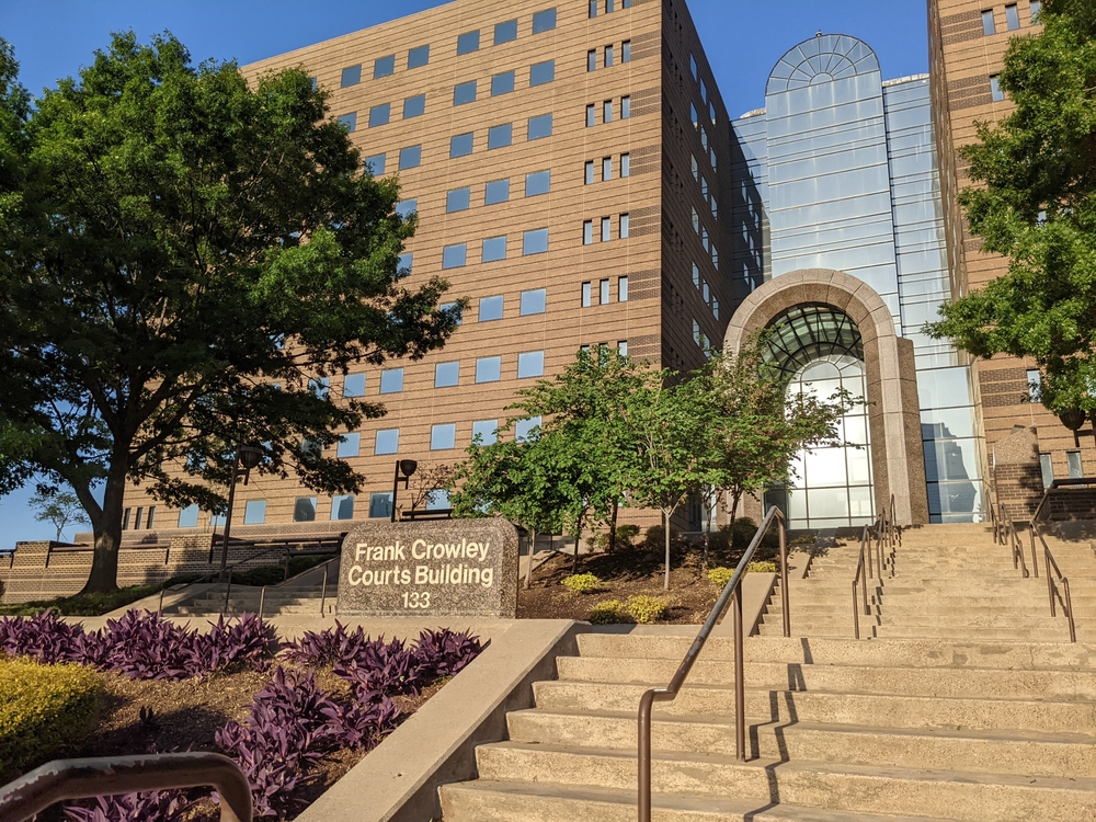 Dallas, TX US - April 2022: The Frank Crowley Courthouse in downtown Dallas