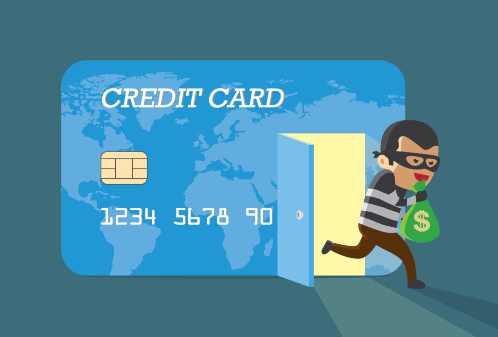 Burglar money from credit card and run away