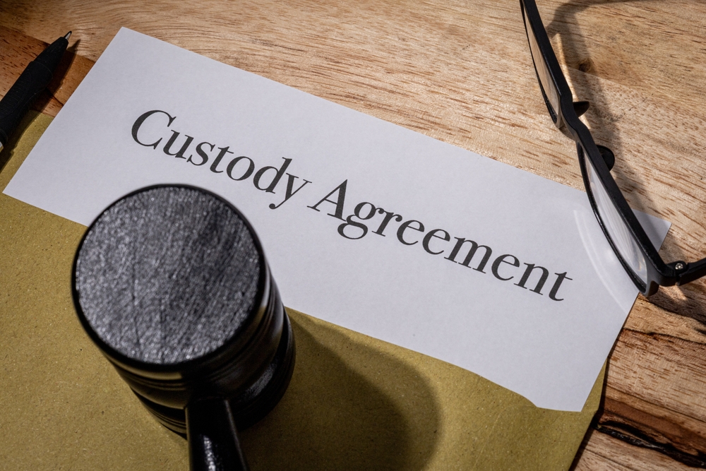 Legal Child Custody Document on Desk
