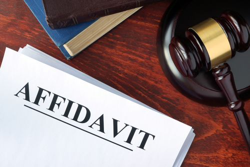 role of affidavits in document ownership