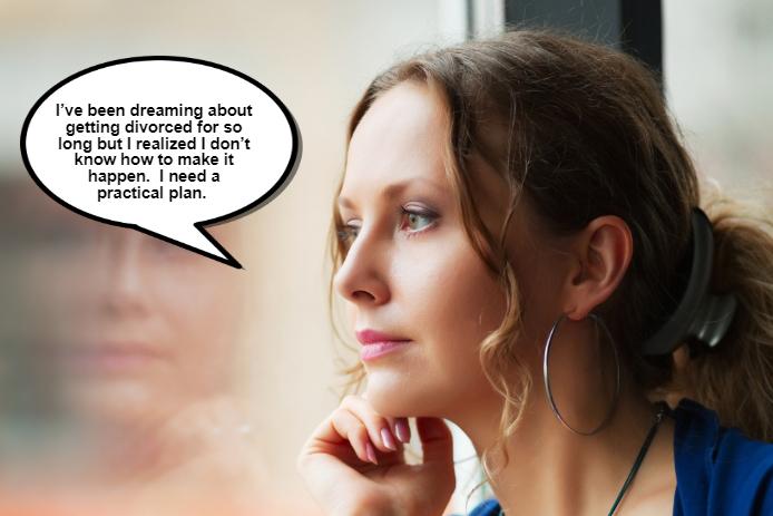 A thoughtful woman with curly hair gazes out a window, her speech bubble revealing she's contemplating 